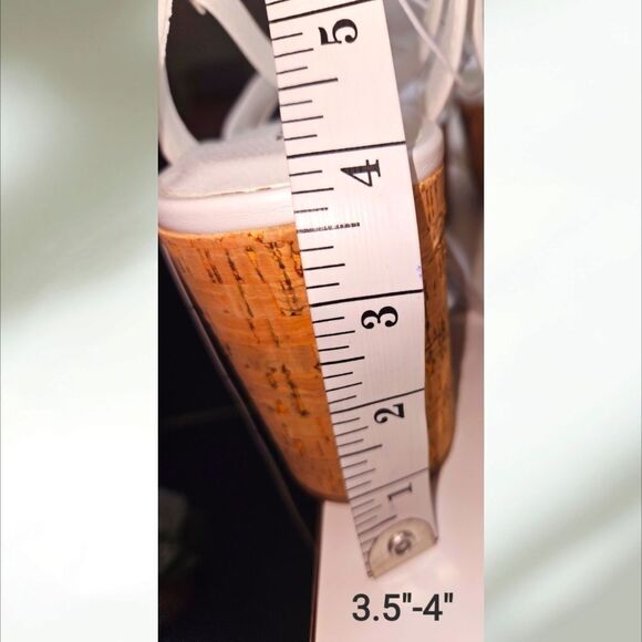 NEW TORRID Wide Width Platform Cork White Strappy Summer Sandals. - Picture 8 of 13